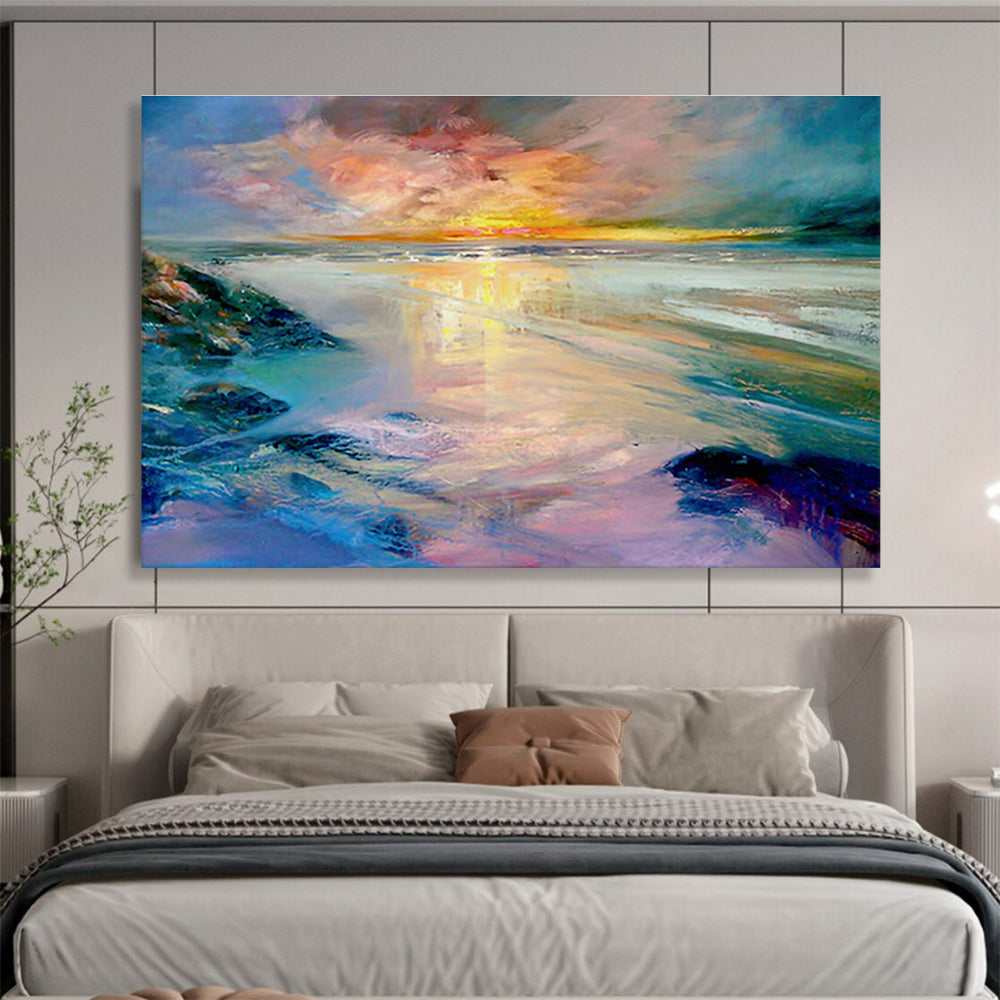 beach sunset coastal abstract design 7